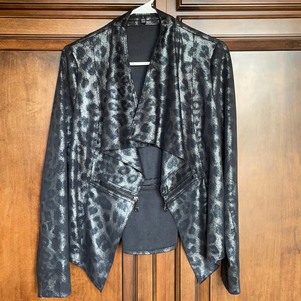 Metallic animal print jacket